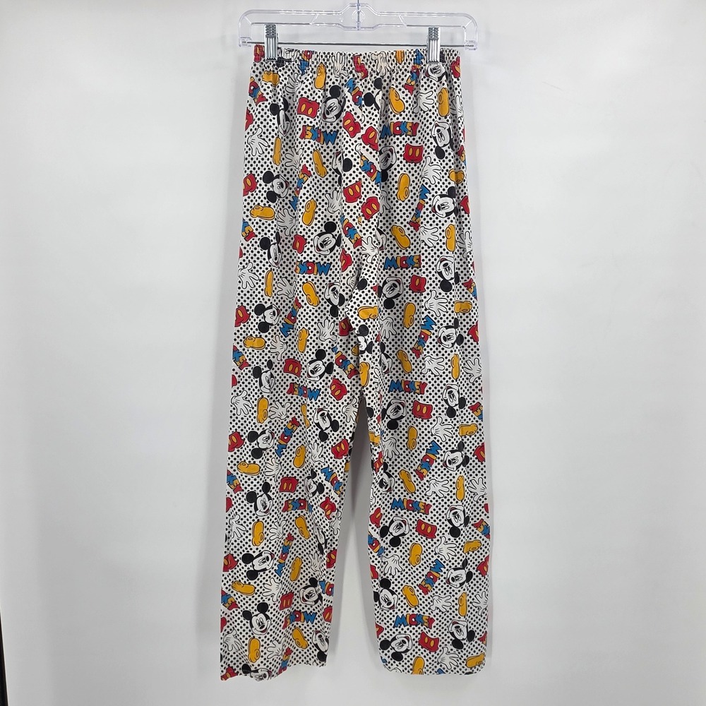 VINTAGE 90S MICKEY MOUSE ALL OVER PRINT PANTS YOUTH SMALL SINGLE STITCH RARE EUC - Picture 5 of 9